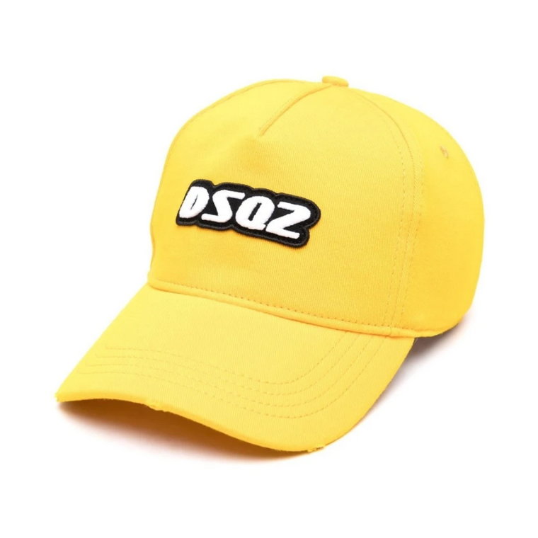 Żółta czapka baseballowa z logo Dsquared2