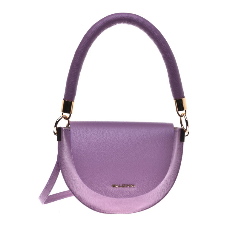 Shoulder bag in lilac quilted leather Baldinini