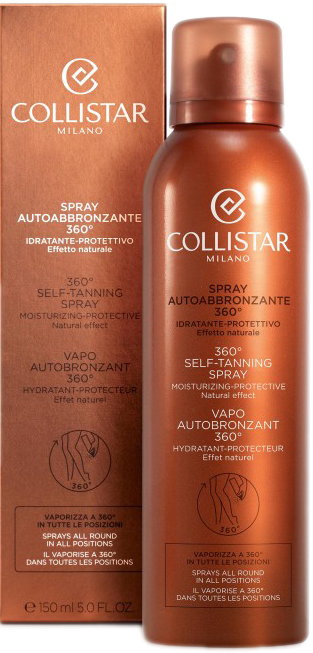 Nawilżający spray samoopalający Collistar 360 Self Tanning Spray SPF50 150 ml (8015150261142). Kosmetyki do ochrony przeciwsłonecznej