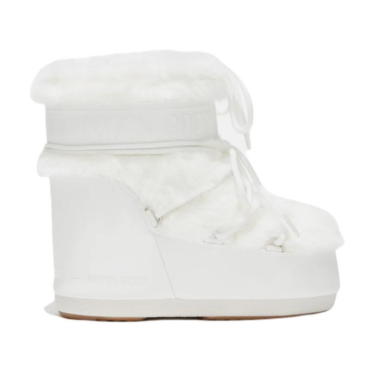 Białe izolowane buty śniegowe Icon Low Moon Boot