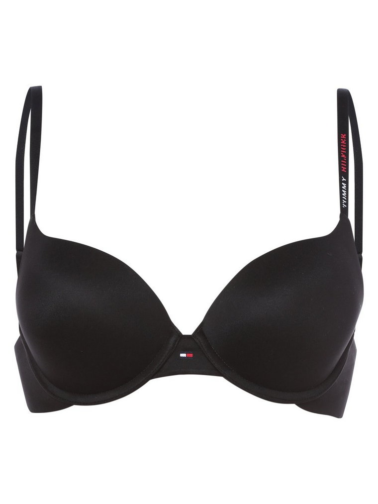 Tommy Hilfiger - Damski biustonosz z fiszbinami  Push-up, czarny