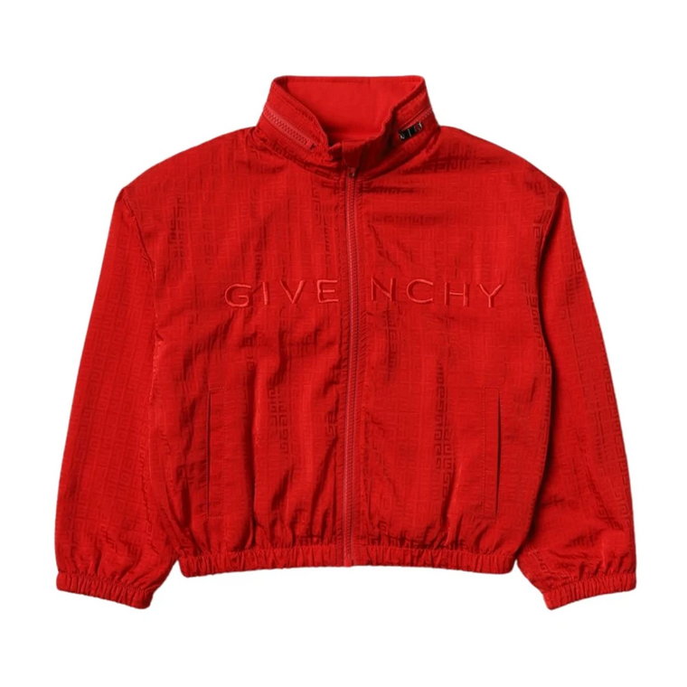 Czerwona kurtka bomberka dla modnej dziewczynki Givenchy