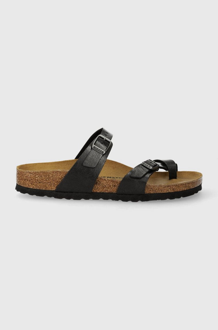 Birkenstock japonki Mayari damskie kolor czarny na płaskim obcasie 1027333