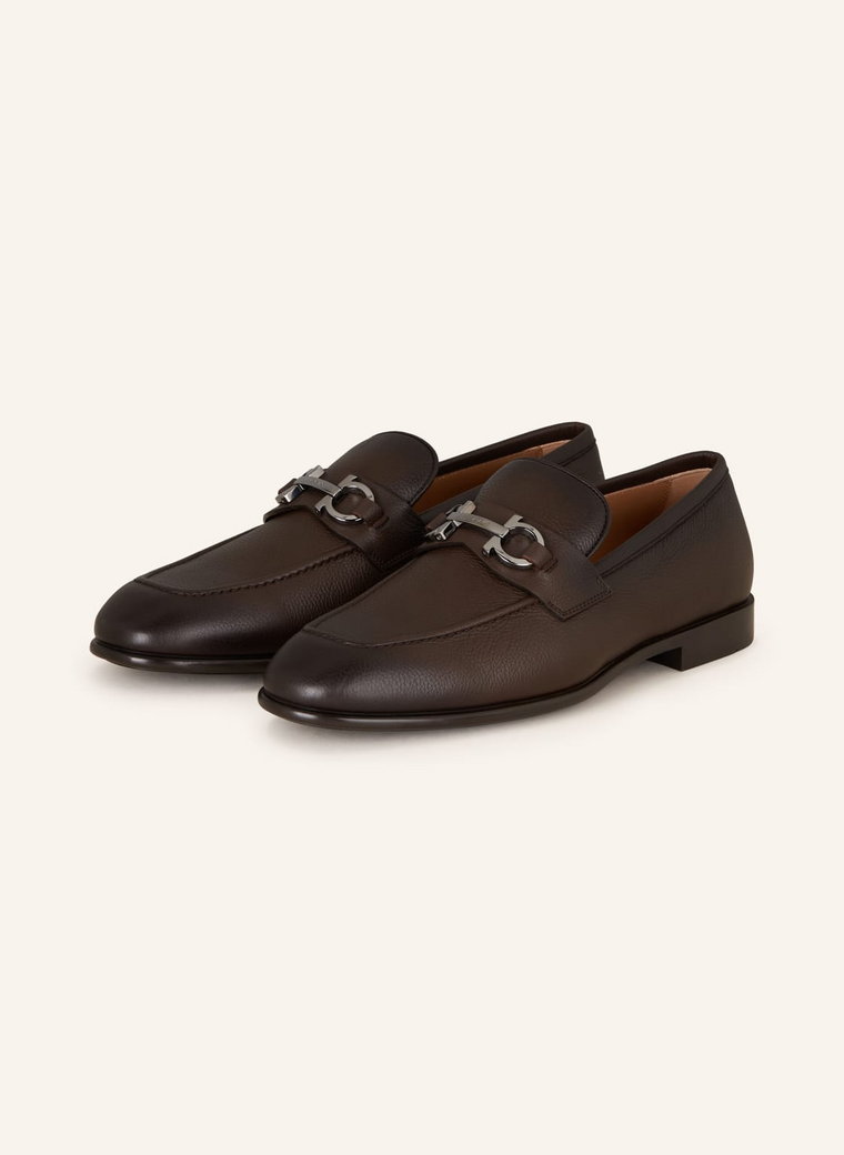 Ferragamo Loafersy Foster braun