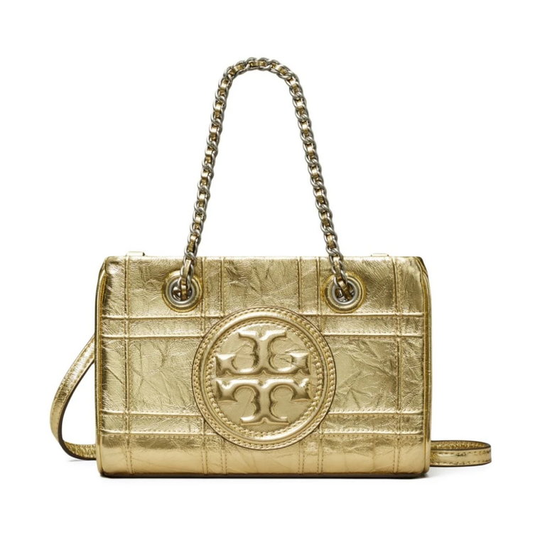 Metallic Quilt Mini Chain Tote Tory Burch