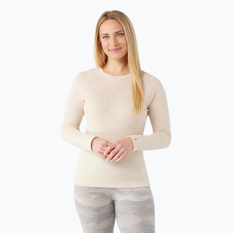 Longsleeve termoaktywny damski Smartwool Merino 250 Baselayer Crew Boxed almond heather