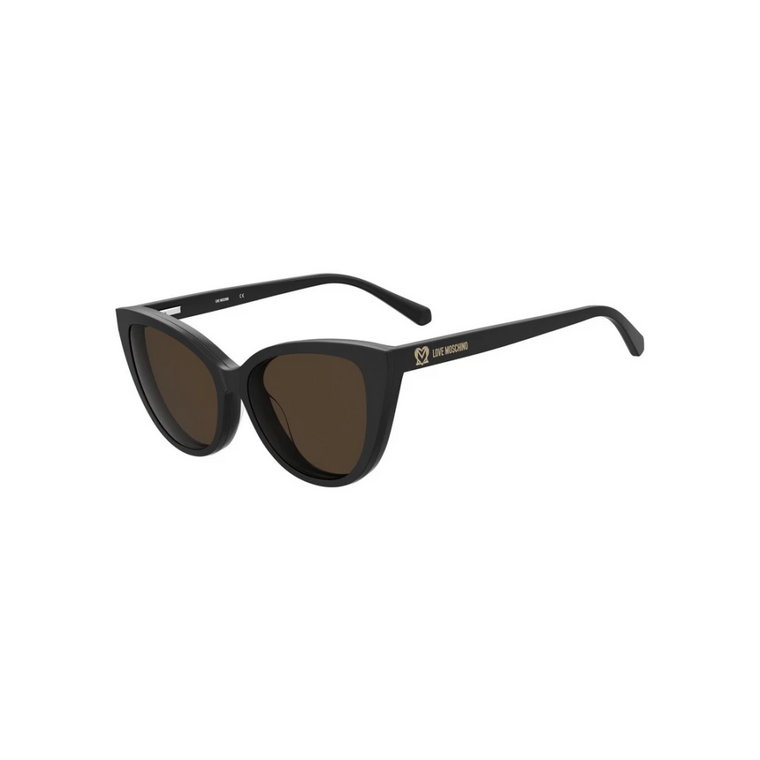 Czarne Brązowe Okulary Mol066/Cs 807 Love Moschino