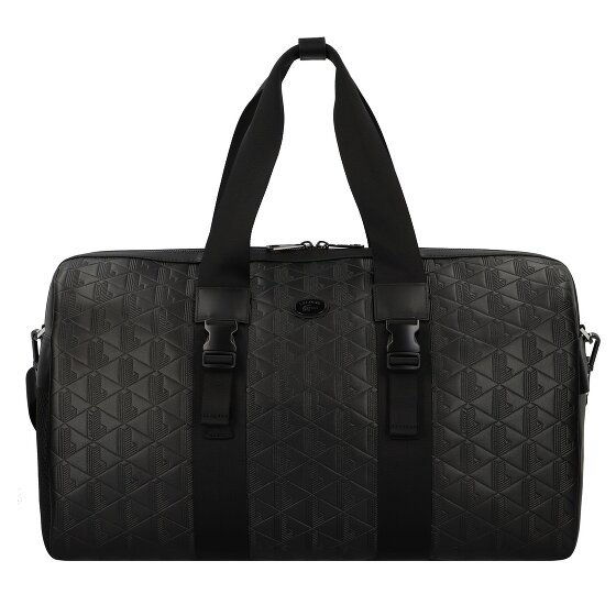 Lacoste Nomogramme Torba podróżna Weekender Skórzany 50 cm noir