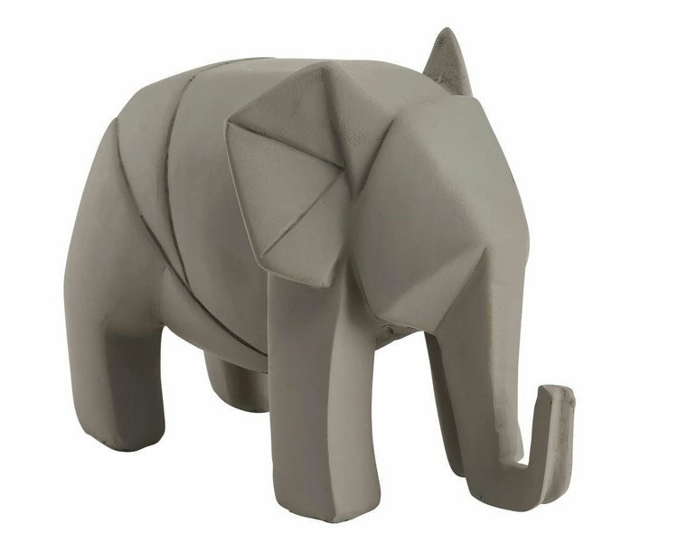 Figurka Elephant Origami szary