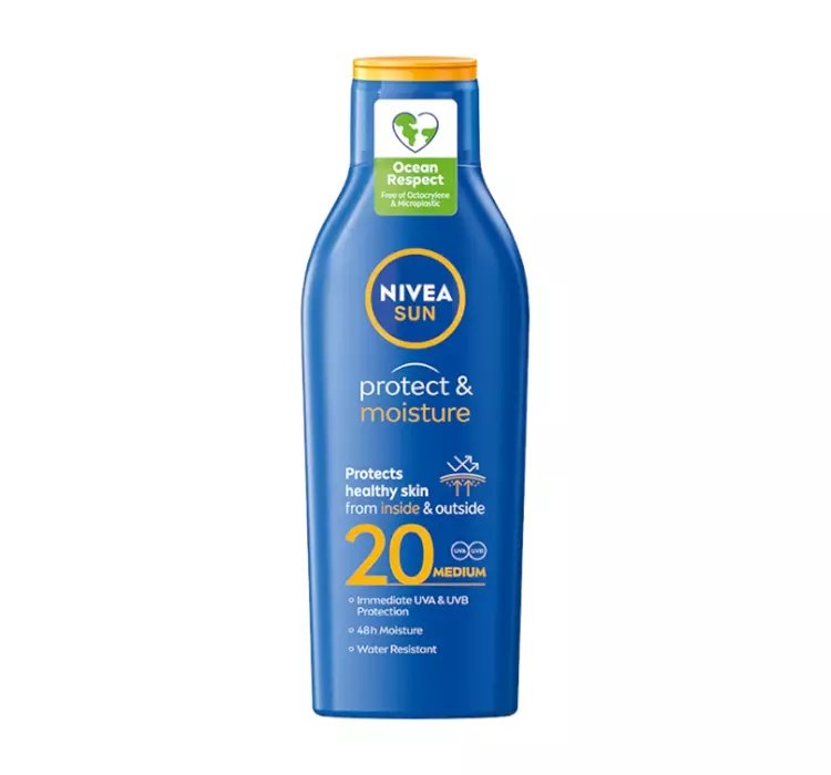 NIVEA SUN PROTECT & MOISTURE NAWILŻAJĄCY BALSAM DO OPALANIA SPF 20 200ML