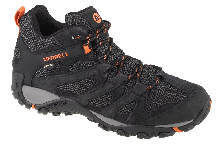 Merrell Alverstone Mid GTX J84575, Męskie, Czarne, buty trekkingowe, przewiewna siateczka, rozmiar: 45