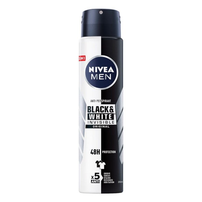 Nivea Men Black&White Invisible Original antyperspirant spray 250ml