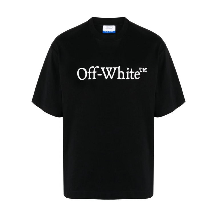 Czarna Koszulka z Logo na Piersi Off White