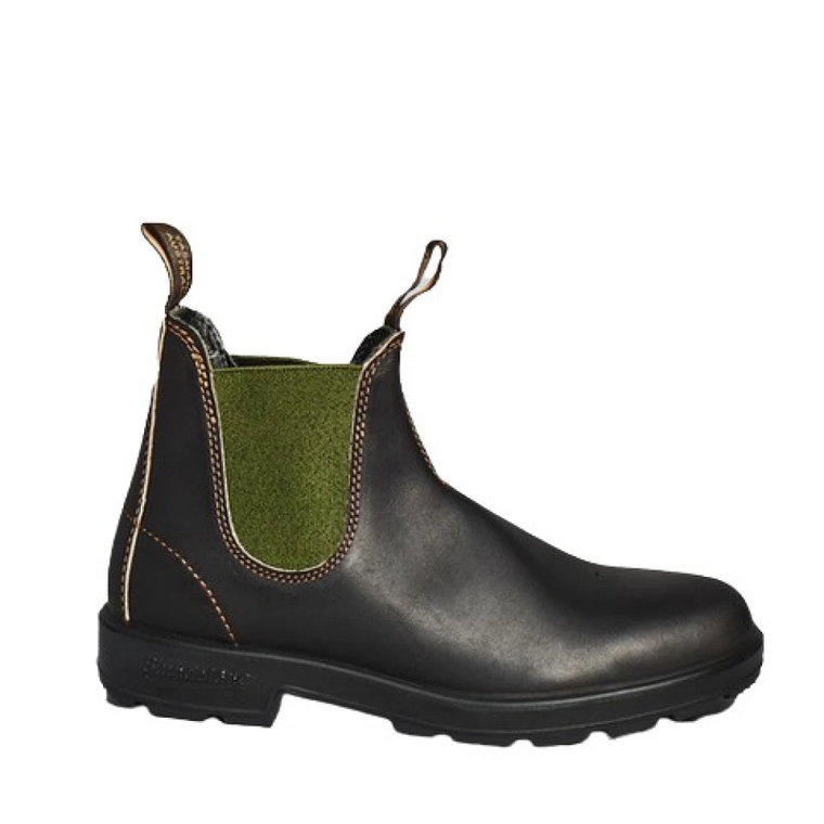 Skórzany but z zielonym elastycznym wstążką - Testa di Moro - Rozmiar 42 Blundstone