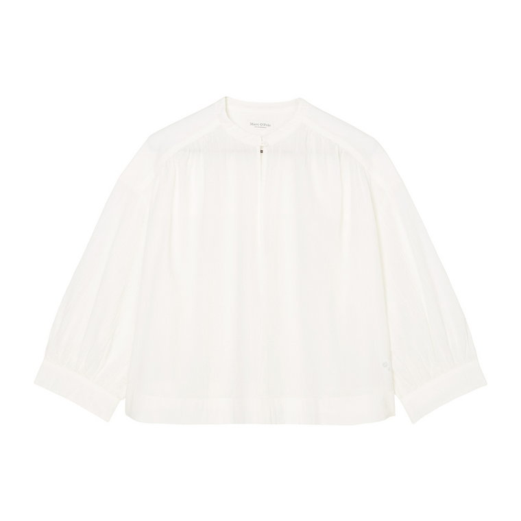 Crinkle cotton oversized tunic, cropped Marc O'Polo