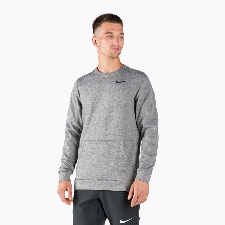 Bluza męska Nike Therma Crew dark grey heather/black