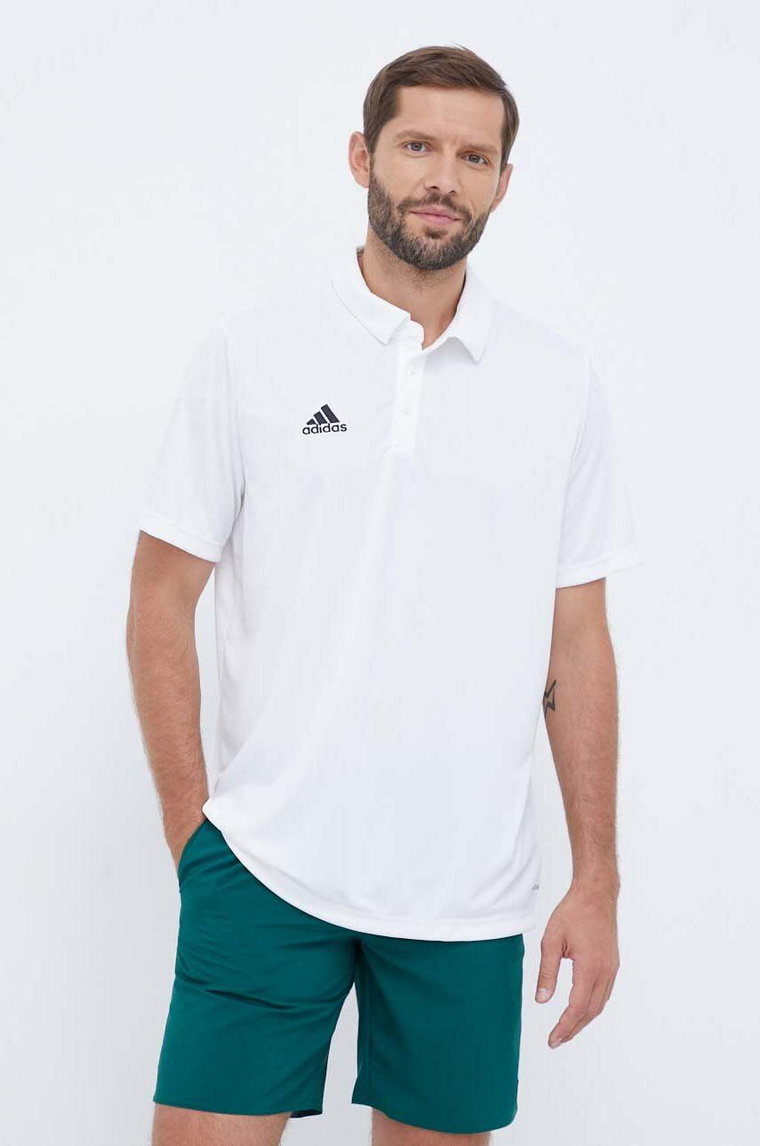 adidas Performance polo treningowe Entrada 22 kolor biały gładki HC5067