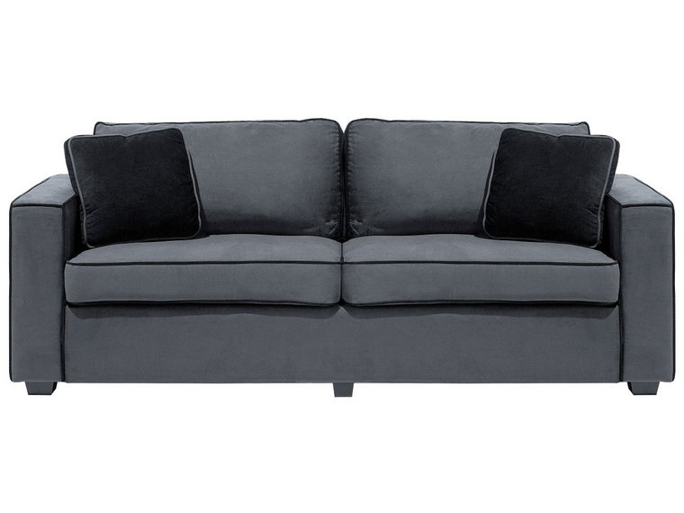 Sofa tapicerowana BELIANI Falun, 3-os., ciemnoszara, 82x204x78 cm