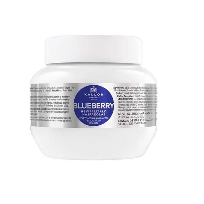 Kallos KJMN Blueberry Revitalizing Hair Mask rewitalizująca maska do włosów z ekstraktem jagód 275ml