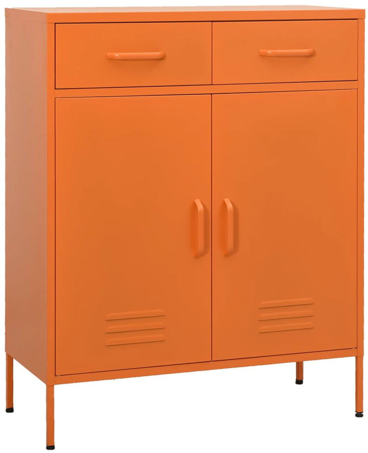 Pomarańczowa stalowa szafa warsztatowa - Garu 3X