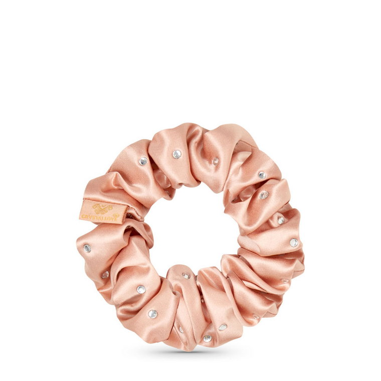 Crystallove Silk Scrunchie Rose Gold