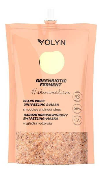 Yolyn, Greenbiotic Ferment, Bardzo Brzoskwiniowy Peeling-maska 2w1, 50ml