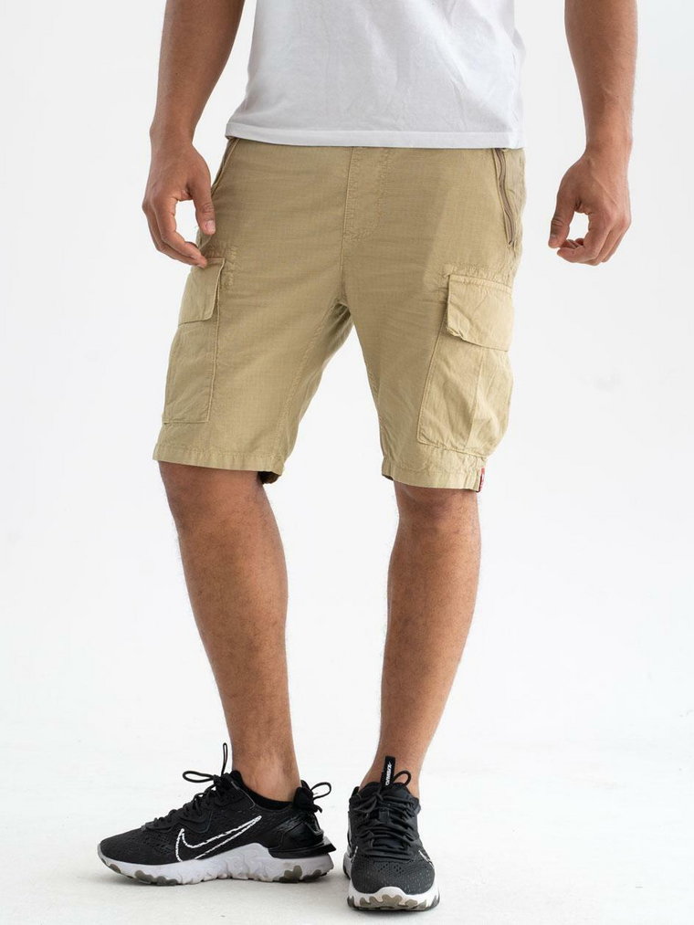 Krótkie Spodenki Bojówki Alpha Industries Ripstop Jogger Short Beżowe