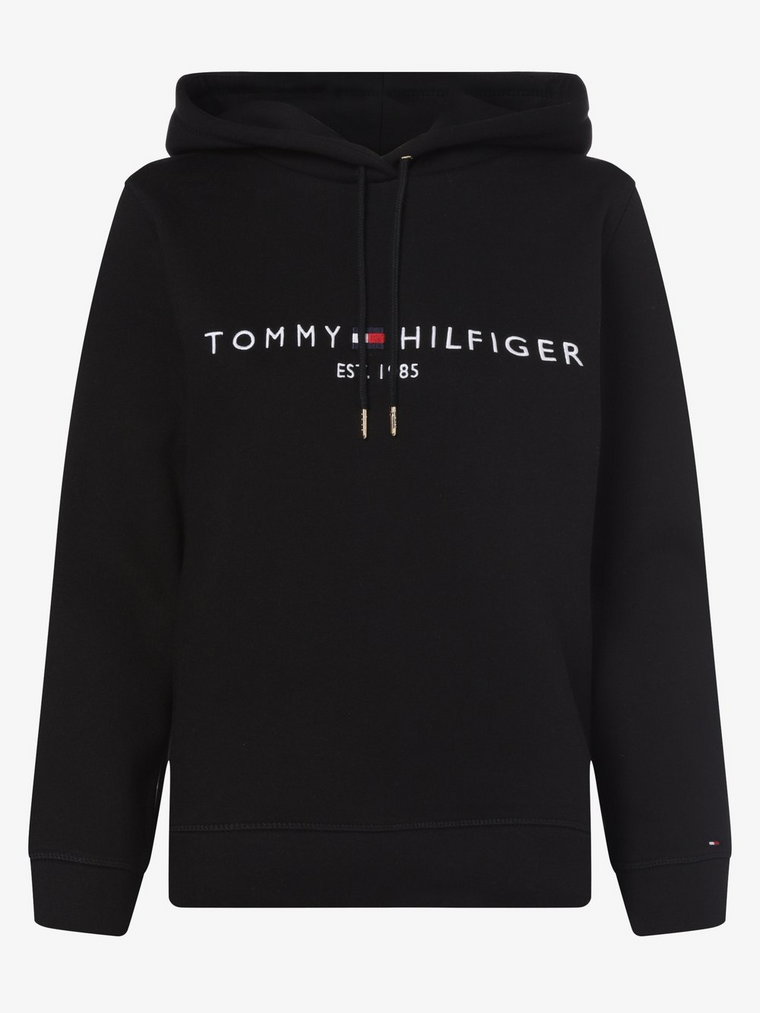 Tommy Hilfiger - Damska bluza z kapturem, czarny