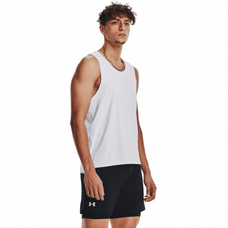 Męski top do biegania Under Armour UA Iso-Chill Laser Singlet - biały