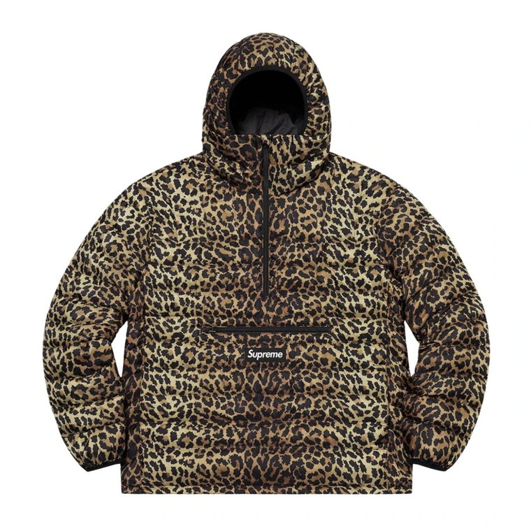 Leopard Micro Down Hooded Pullover Supreme