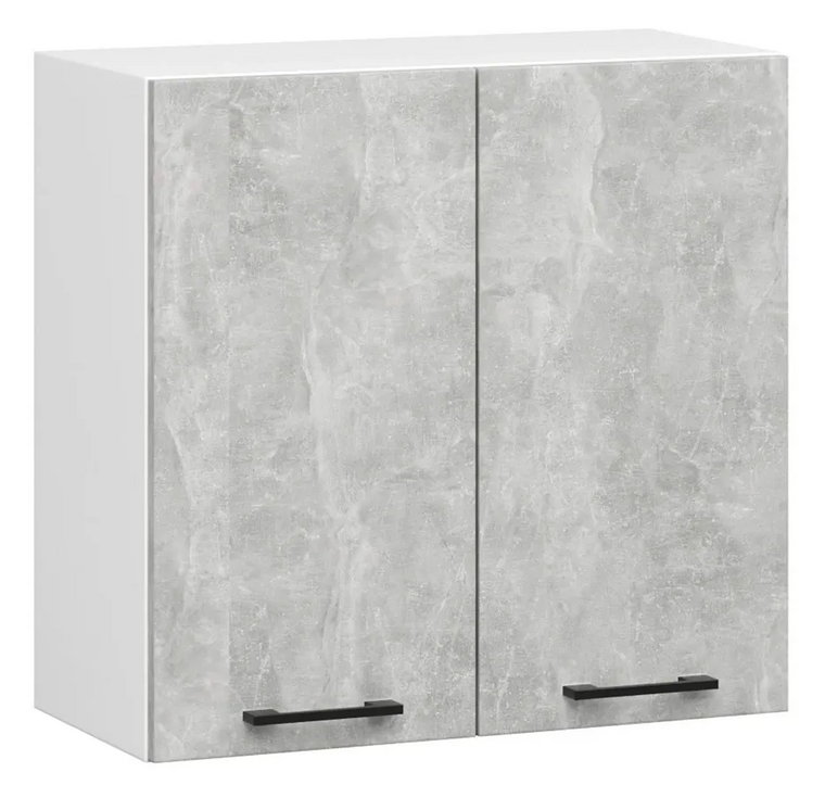 Dwudrzwiowa szafka kuchenna z półkami w kolorze betonu - Cortez 22X