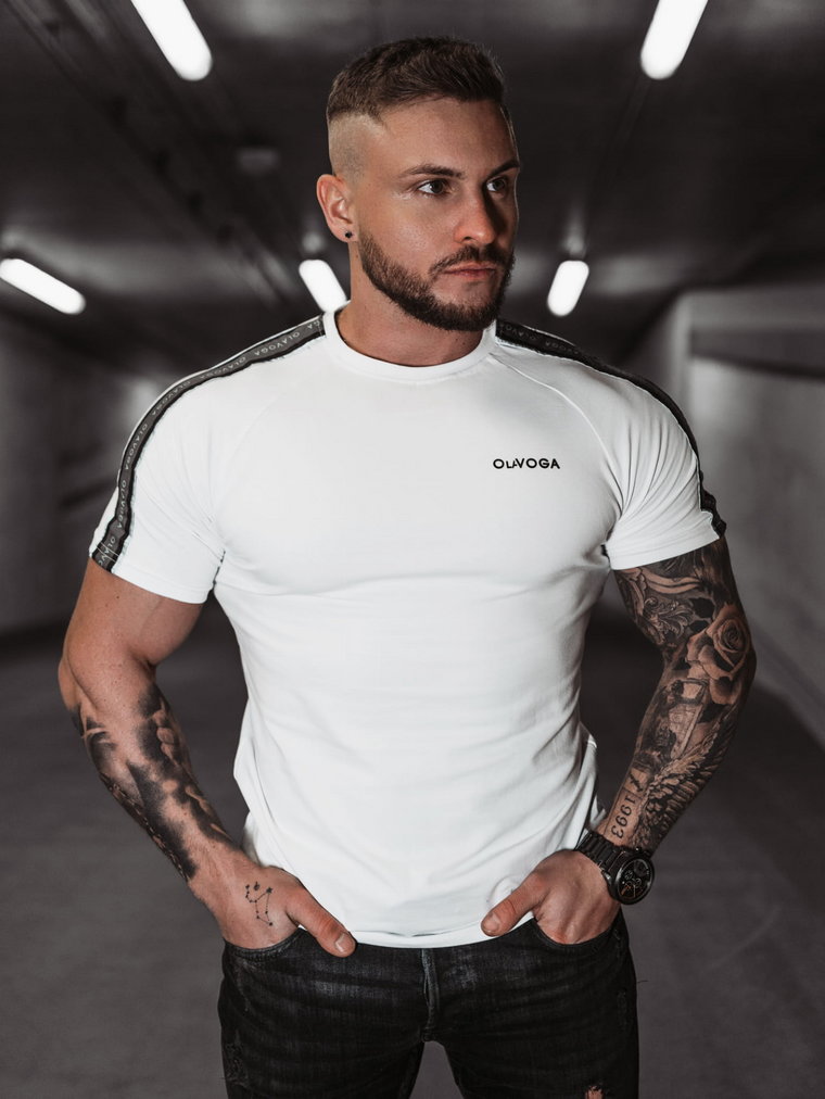 T-shirt męski OLAVOGA TAPE 2024 biały