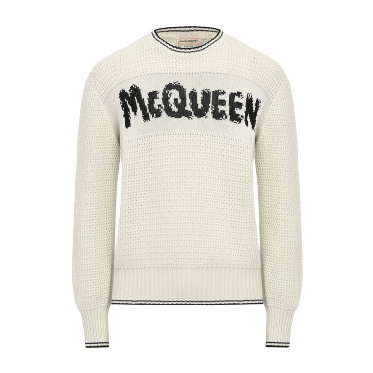 Kolekcja Swetrów Męskich z Bawełny Alexander McQueen