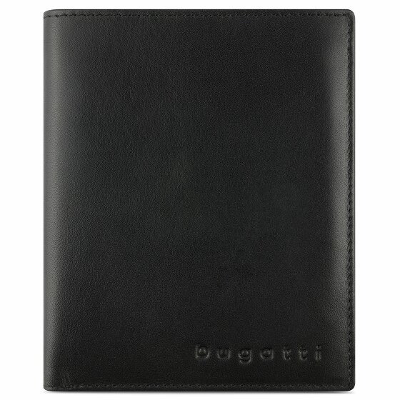 bugatti Super Slim Portfel Ochrona RFID Skórzany 10 cm schwarz