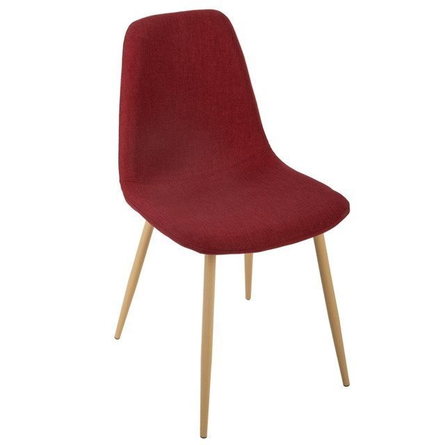 Krzesło tapicerowane MIA HOME Comfort, czerwone, 45x53x87 cm