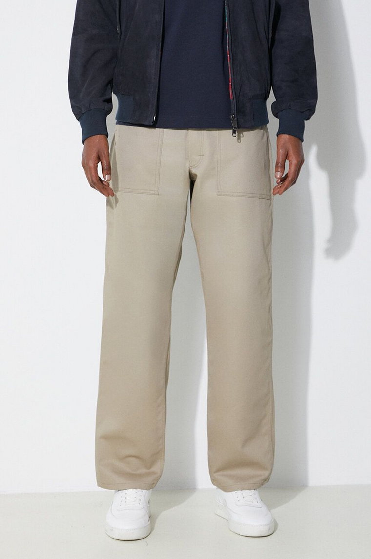 Stan Ray spodnie bawełniane 1100 Og kolor beżowy proste 1106