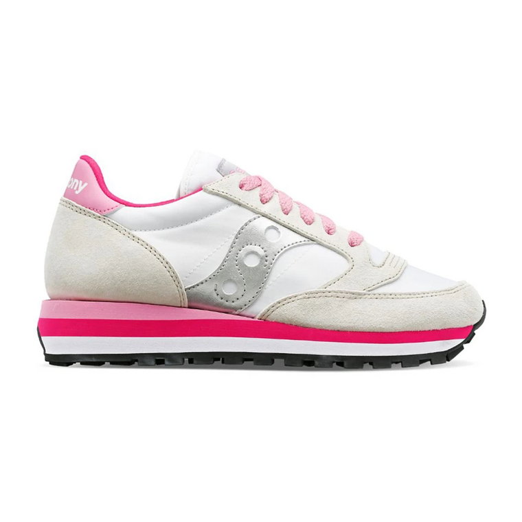 Stylowe Jazz Triple Cht/Gray/Pink Sneakersy dla Kobiet Saucony
