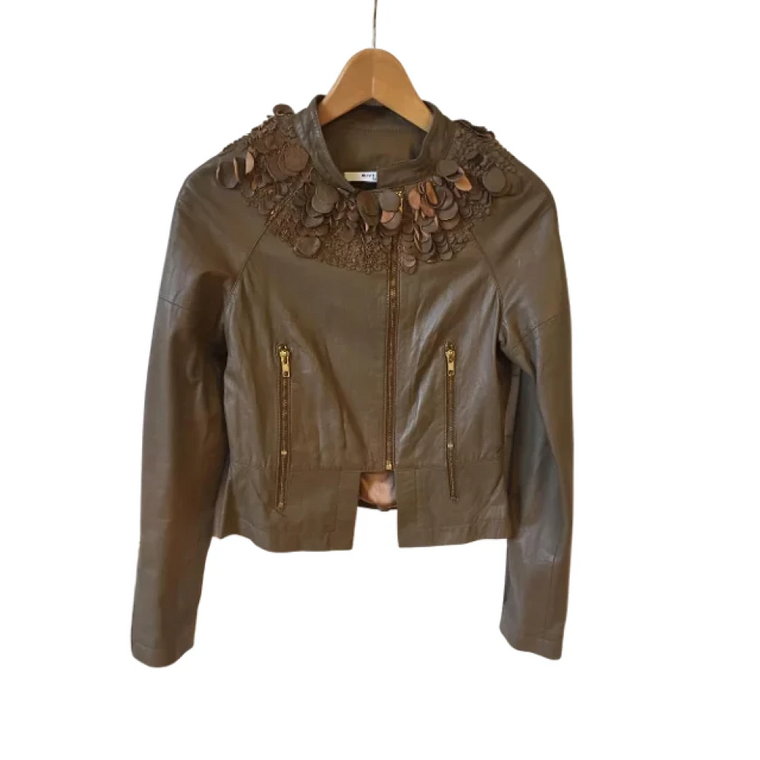 Pre-owned Leather outerwear Givenchy Pre-owned