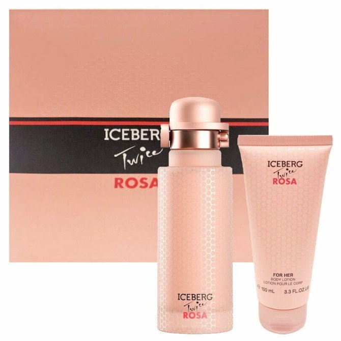 Iceberg Twice Rosa zestaw woda toaletowa spray 125ml + balsam do ciała 100ml