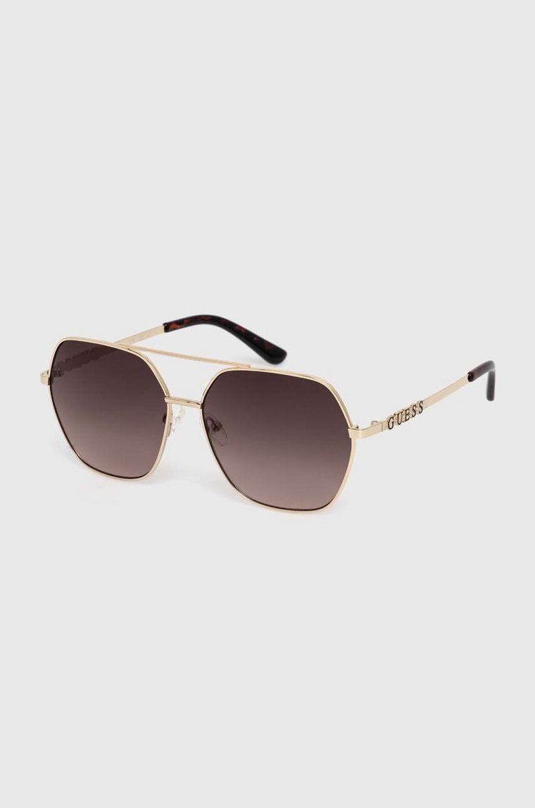 Guess okulary przeciwsłoneczne damskie kolor złoty GF0415 32F