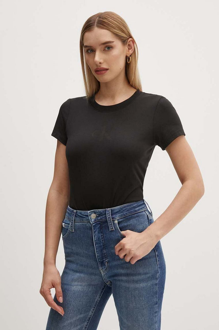 Calvin Klein Jeans t-shirt damski kolor czarny J20J223909