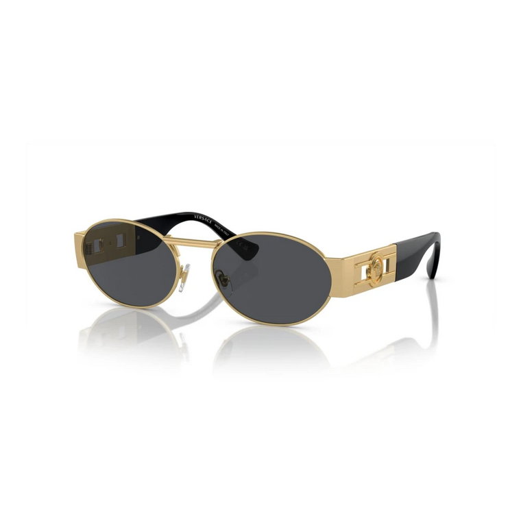 Matowe Złote Okulary - Styl Unisex Versace