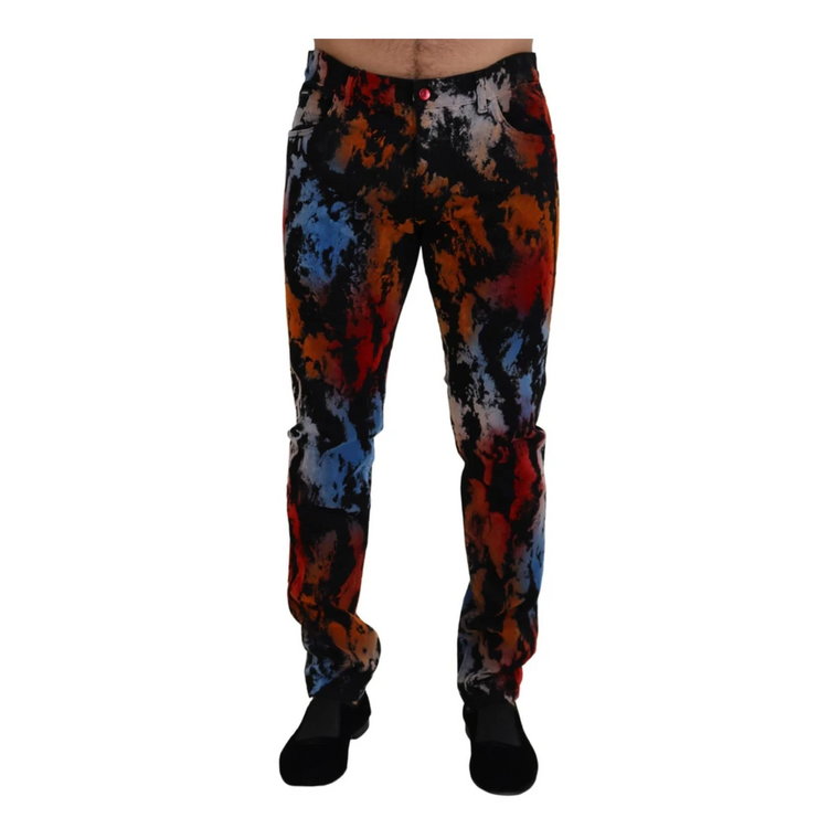 Multicolor Skinny Denim Jeans Dolce & Gabbana