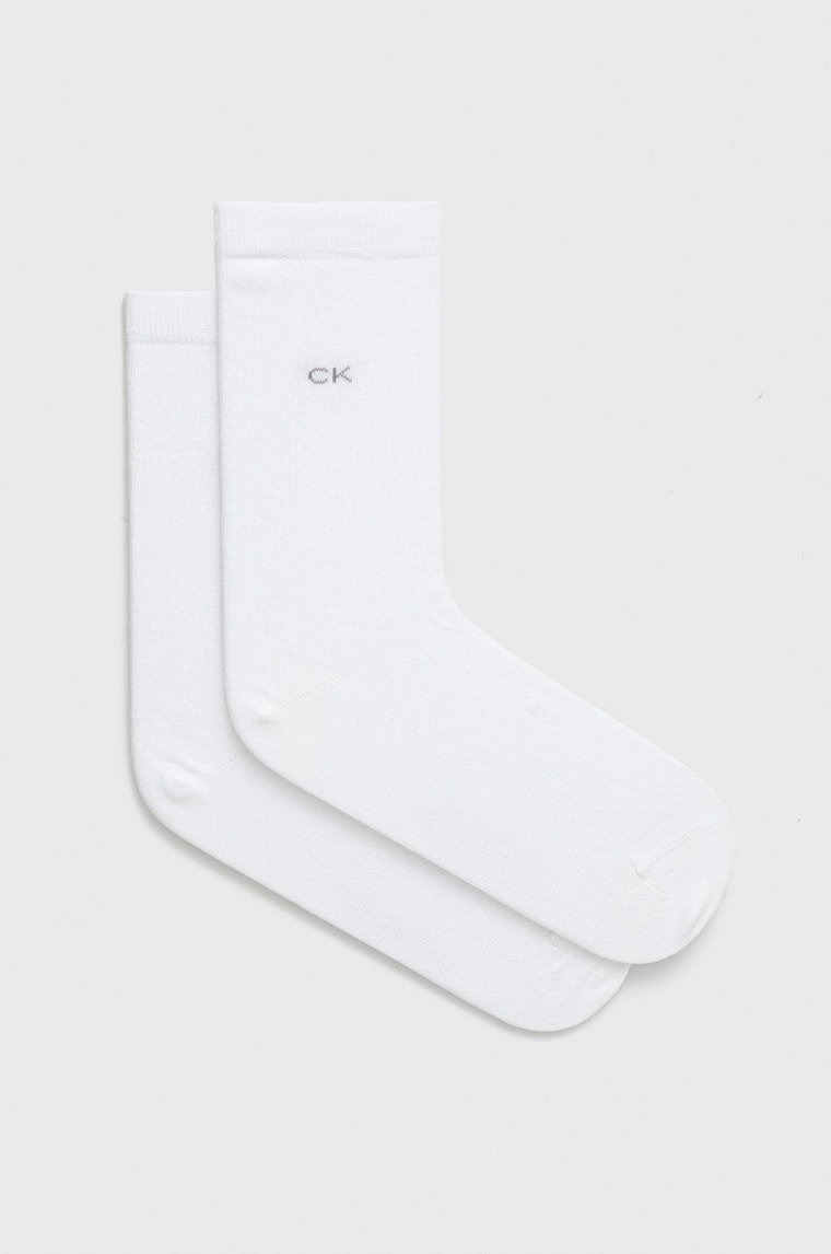 Calvin Klein skarpetki (2-pack) damskie kolor biały 701218769