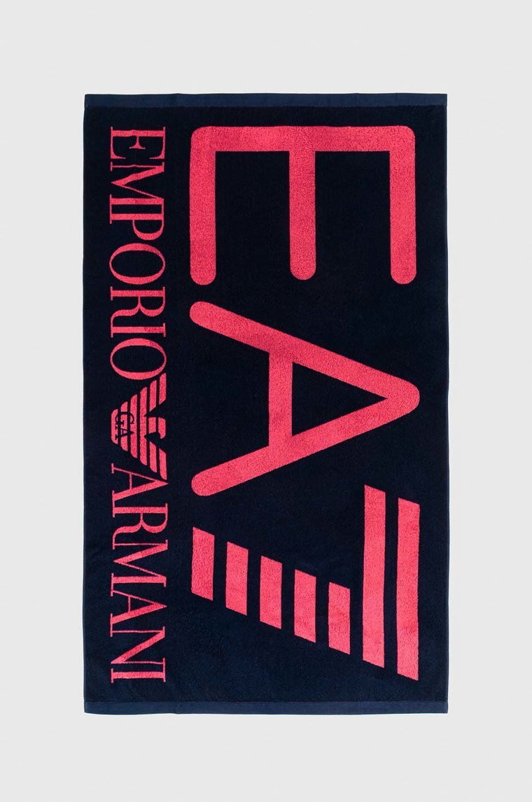 EA7 Emporio Armani ręcznik plażowy kolor granatowy