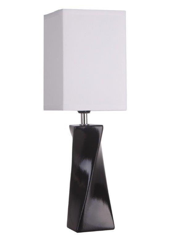 Lampka CERAMICZNA nocna stołowa abażur 2977 BLACK