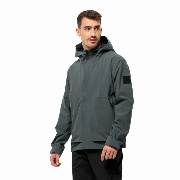 Męska kurtka przeciwdeszczowa Jack Wolfskin MAINKAI JKT M slate green - S