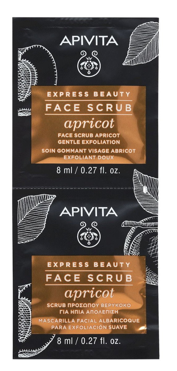 Apivita Express Beauty Morela - delikatnie złuszczający peeling do twarzy 2x8ml