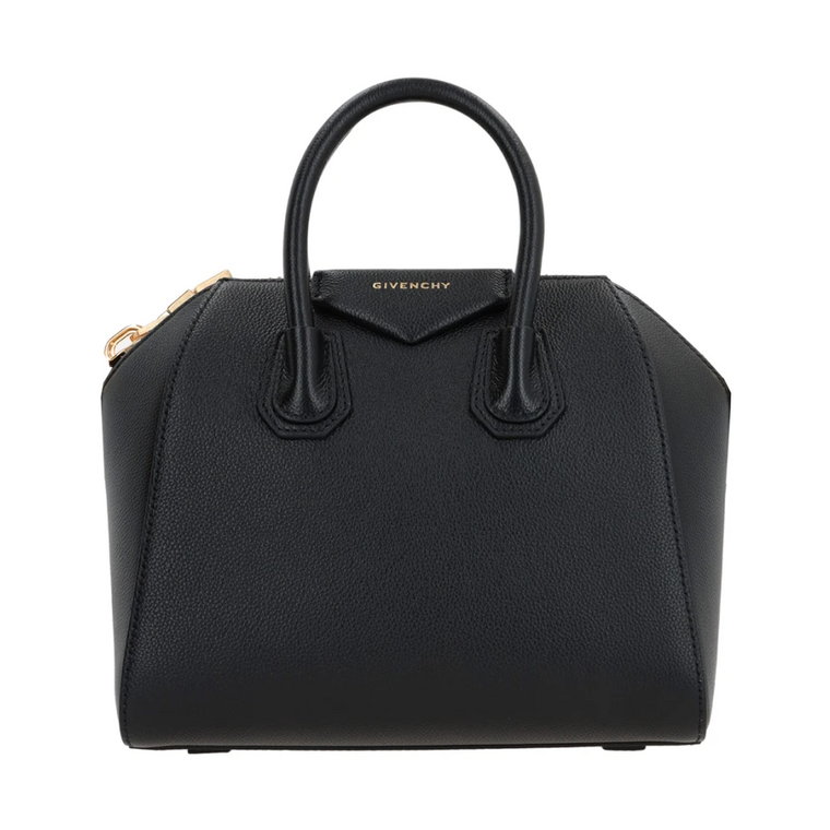 Czarna skórzana torba na ramię z złotymi akcesoriami Givenchy