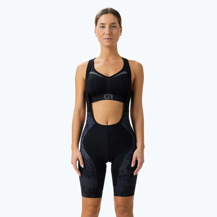 Spodenki rowerowe damskie Alé Nadine Bibshorts black